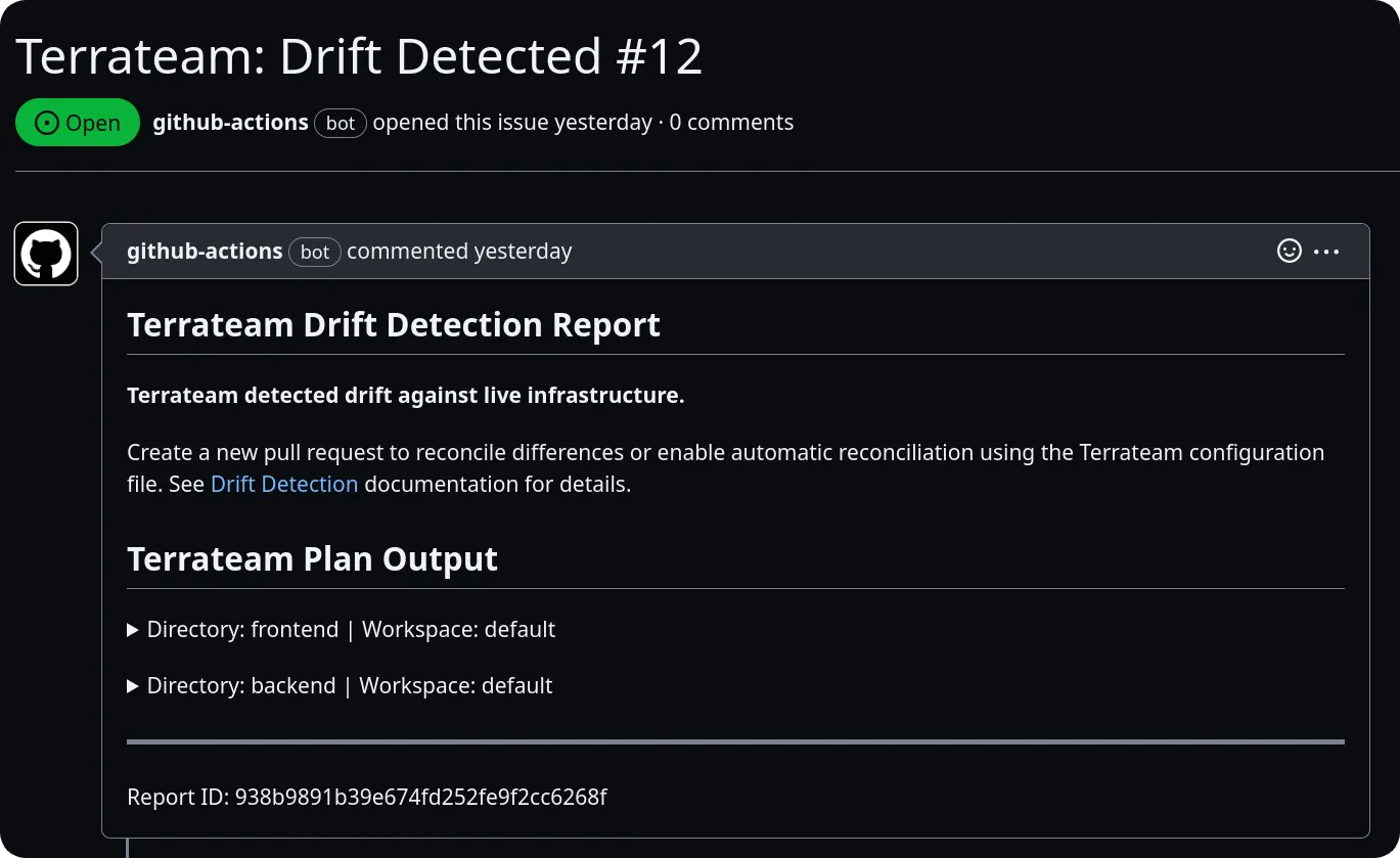 GitHub Issue Drift Detected